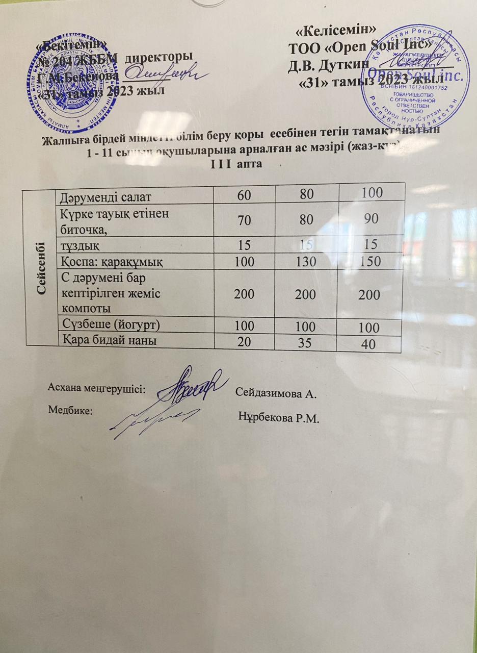 Ас мәзірі